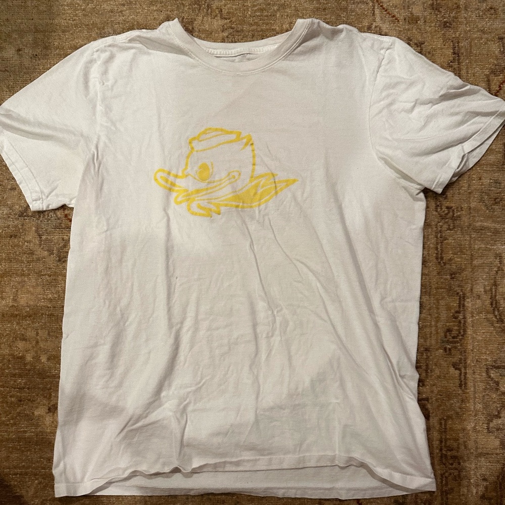 White Oregon Workout/Under Shirt Sz L